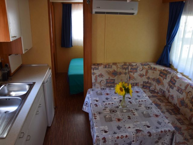 Living e Cucina Mobilhome Camping Le Fonti Agliano Terme