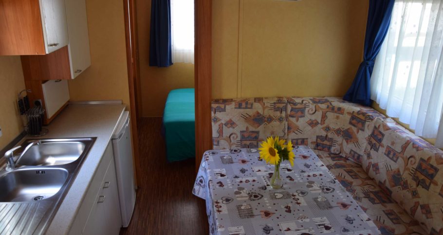 Living e Cucina Mobilhome Camping Le Fonti Agliano Terme